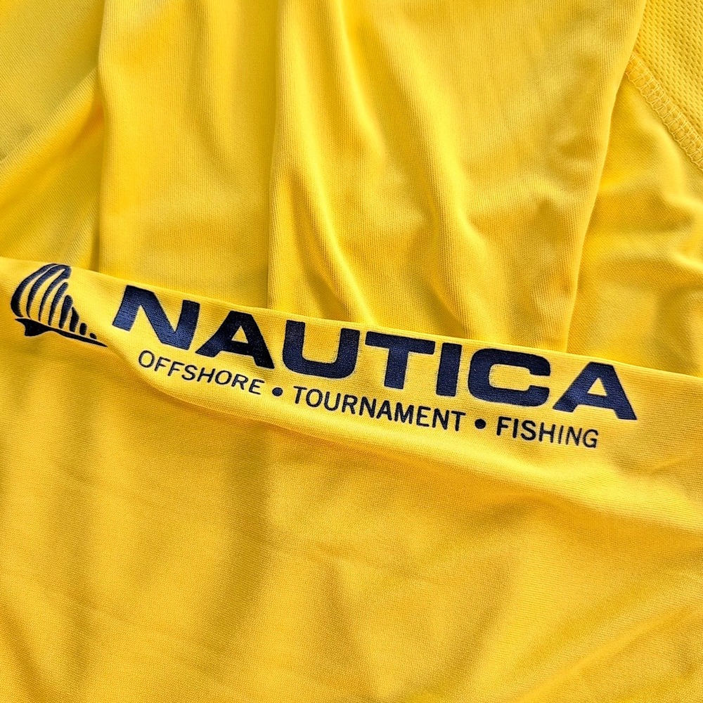 Nautica Angler OTF Men's XL Shirt Yellow Quick Dry Fishing UPF 50+ Ultracool New - Picture 10 of 10